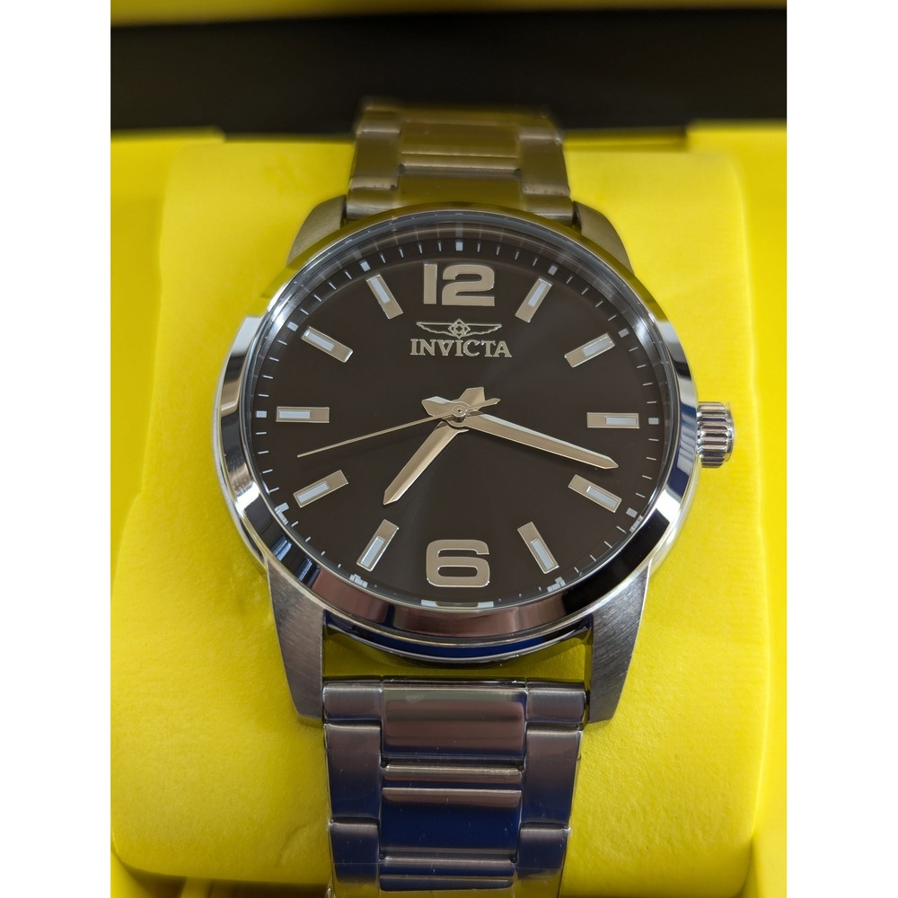 Invicta Celestial Kepler Mens Watch 48491 Black Dial 43mm Stainless Steel Quartz